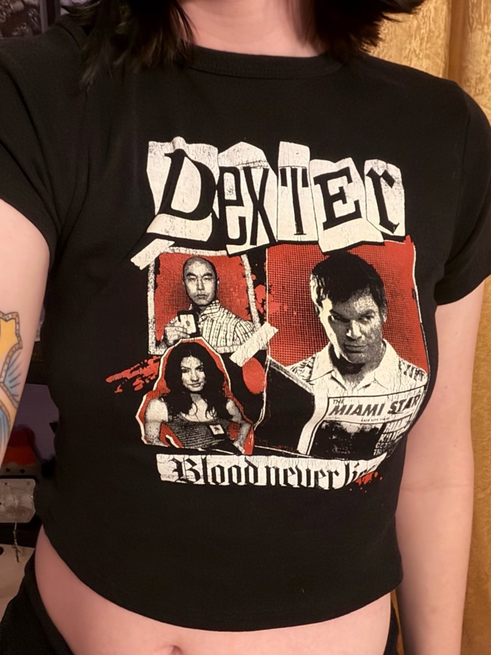 Dexter Crop Top/Baby Tee 🩸🔪